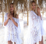 White Beach Dress | Lace Style | Embroidered