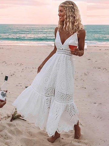 White and sexy women summer dress
