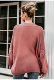 Over sized Heart Crochet Knitting Cardigan Coat
