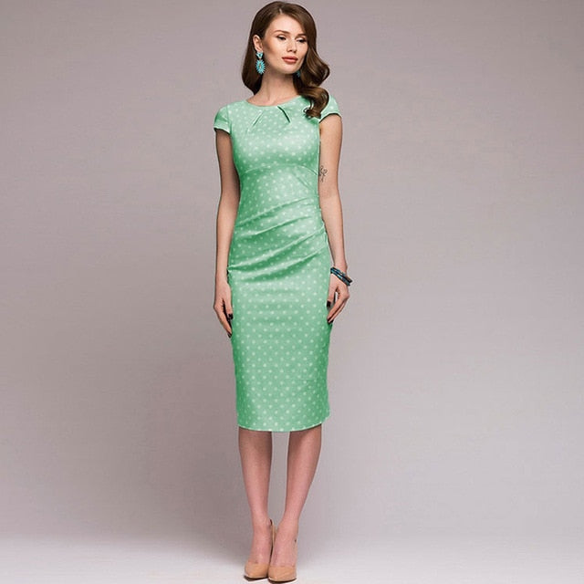 Polka Dot Print Retro Pencil Dress Dream Closet Couture Polka Dot Print Retro Pencil Dress Dream Closet Couture