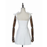 Vanna Marie Detailed Sleeveless Hollow out Ribbon Bow Dress