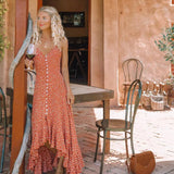 Tabitha Polka Dots Button Down Maxi Summer Dress