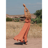 Tabitha Polka Dots Button Down Maxi Summer Dress