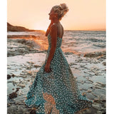 Tabitha Polka Dots Button Down Maxi Summer Dress