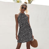 Floral Halter Strapless Mini Sundress