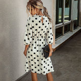 Polka-dot A-line Bow Dress