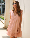 Lace Embroidery Cotton Summer Mini Dress