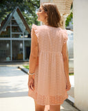 Lace Embroidery Cotton Summer Mini Dress