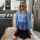 Button Ruched Loose Dress