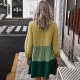 Button Ruched Loose Dress