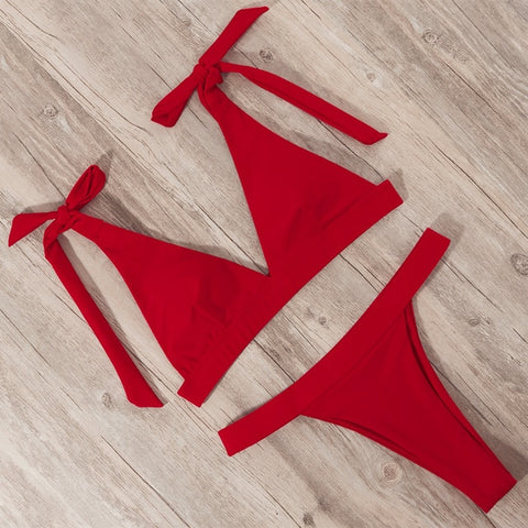 Low Waist Thong Push Up Bikini