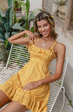 Holly Ruffle Bowknot A-line Short Slip Dress
