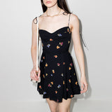 Felina High Waist Sleeveless Strap Mini Dress