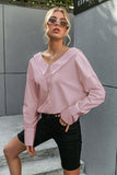 Jasmine V-neck Backless Button Down Collared Top