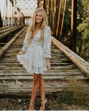 Mildred Floral Print Boho Ruffled Dress