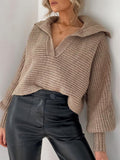 Bernadette Elegant Cropped Loose Sweater