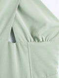 Camel Crossover Halter Strap Sexy Backless Tie Party Jumpsuit