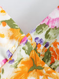 Jojo Floral Ruffled V-Neck Two-Piece Dress