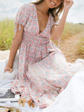Marilyn V-neck Floral Midi Dress