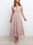 Marilyn V-neck Floral Midi Dress