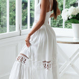 Natalie Lace Hollow Out Maxi Dress