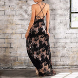 Anika Deep-V Slit Sequin Maxi Dress