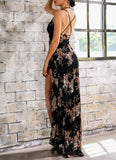 Anika Deep-V Slit Sequin Maxi Dress