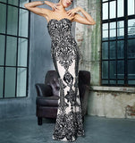 Jolynn Black Detailed Maxi Formal Gown