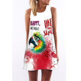 Lulu Flamingo Chiffon Dress