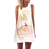Lulu Flamingo Chiffon Dress