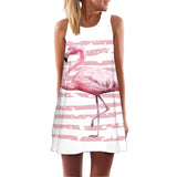 Lulu Flamingo Chiffon Dress