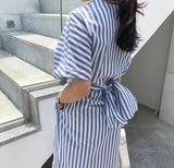 Blythe Blue Striped Couture Dress