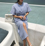 Blythe Blue Striped Couture Dress