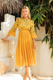 Sunflower Print Chiffon Tunic Beach Dress Cover Up