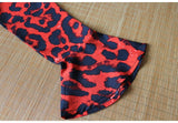 Leopard Print V-neck Wrap Sleeve Mini Dress