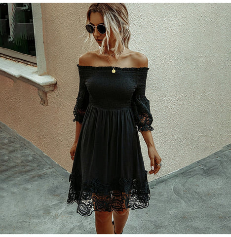 Off Shoulder Black Lace Fitted Dress Dream Closet Couture Off Shoulder Black Lace Fitted Dress Dream Closet Couture