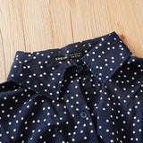 Casual Dot Print Button Up Shirt Dress