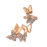 Melanie Butterfly Yellow Gold Clip Earrings