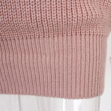 Loose One Shoulder Ribbed Knitted Sweater Dress