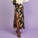 Emilia Midi Long Slit Maxi Skirt