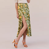 Emilia Midi Long Slit Maxi Skirt