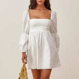 Olivia Ann Square Neck Empire Babydoll Mini Dress