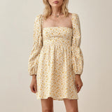 Olivia Ann Square Neck Empire Babydoll Mini Dress