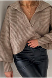 Bernadette Elegant Cropped Loose Sweater