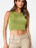 Diana Knitted Sleeveless Chic Crop Top