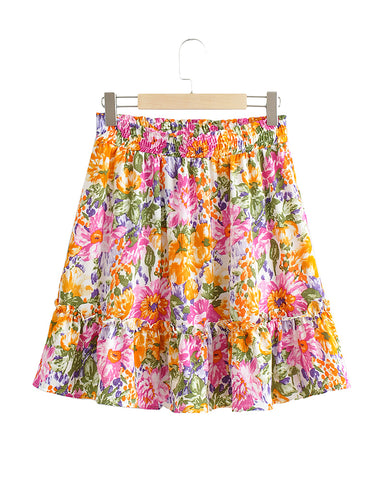 Jojo Floral Ruffled V-Neck Two-Piece Dress – Dream Closet Couture