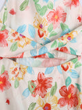 Danica Halter Floral Print Short Summer Dress