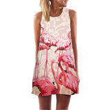 Lulu Flamingo Chiffon Dress